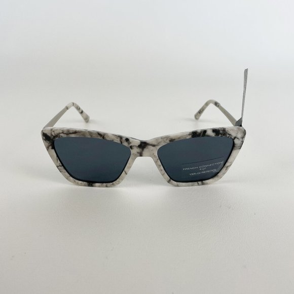 French Connection Sunglasses Black White Marbled